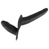 Double Strap On Black Silicone